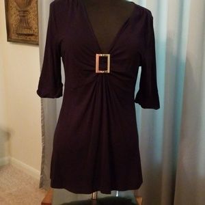 Chaos navy tunic w/metal buckle